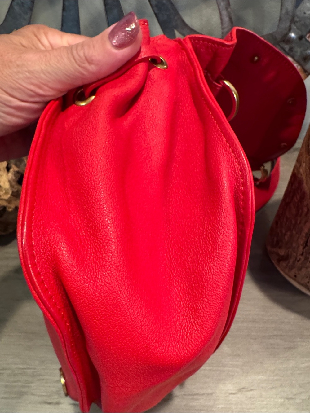 See by Chloé Red Leather Tassel Shoulder Bag - Picture 7 of 8